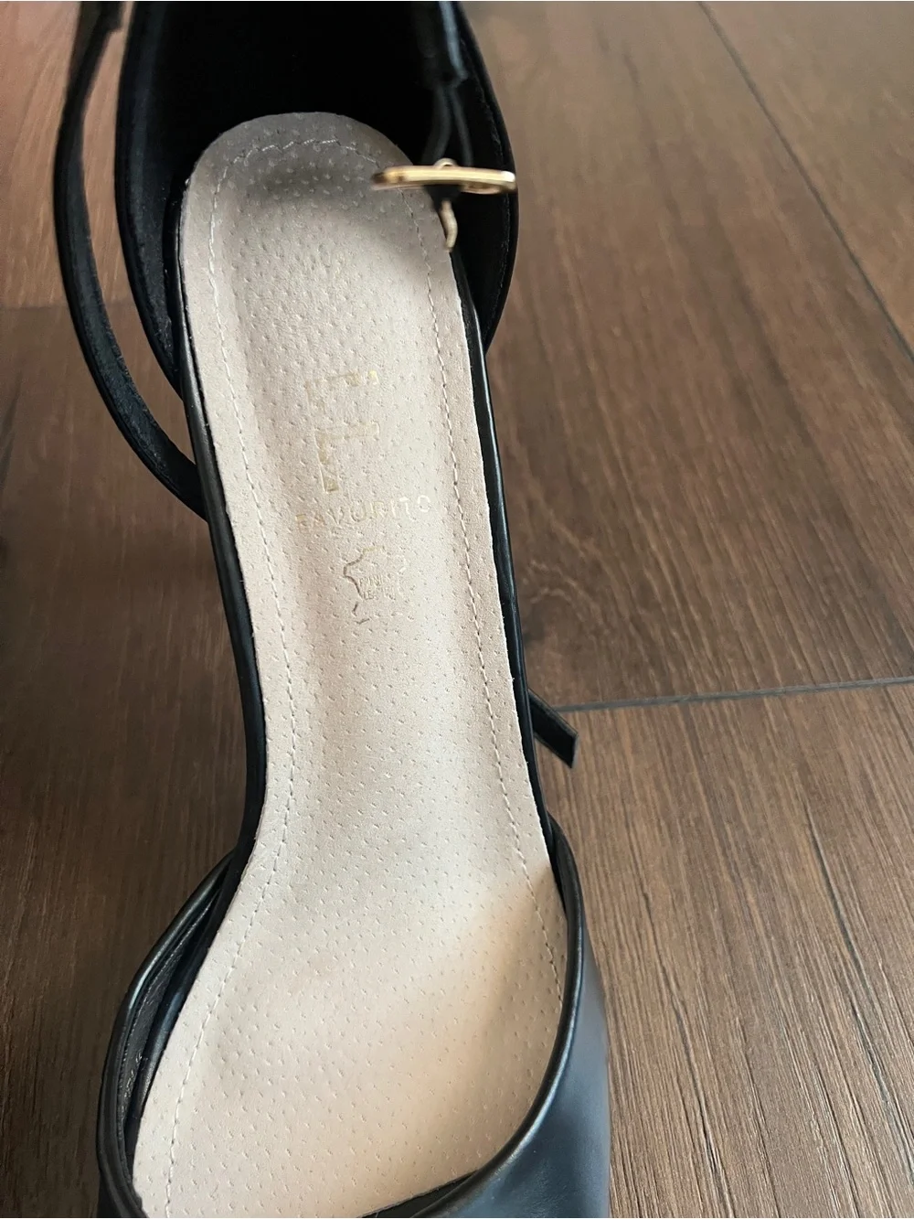 Classic Black Open-Toe Ankle Strap Heels